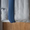 housse de couette réversible 100% coton gris et bleu